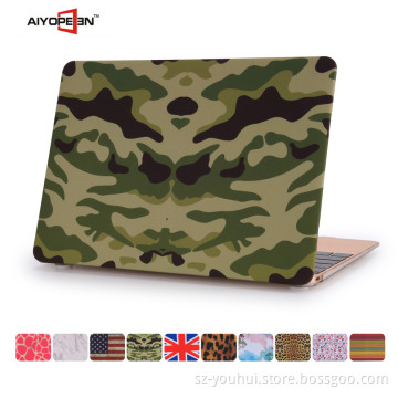 High quality Camouflage green hard case for macbook, Frosted PC Case Camouflage Surface for macbook 11/12/13/15 inch